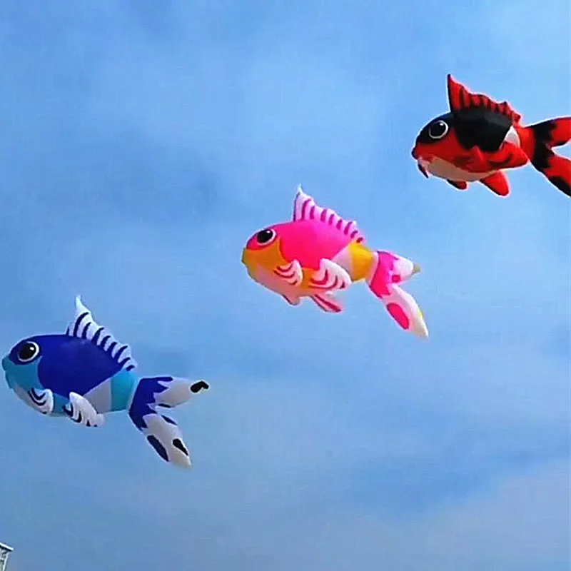Free shipping 5m new goldfish kites flying pendant inflatable games paragliding equipment jeux exterieur enfant deportes-y-ocio