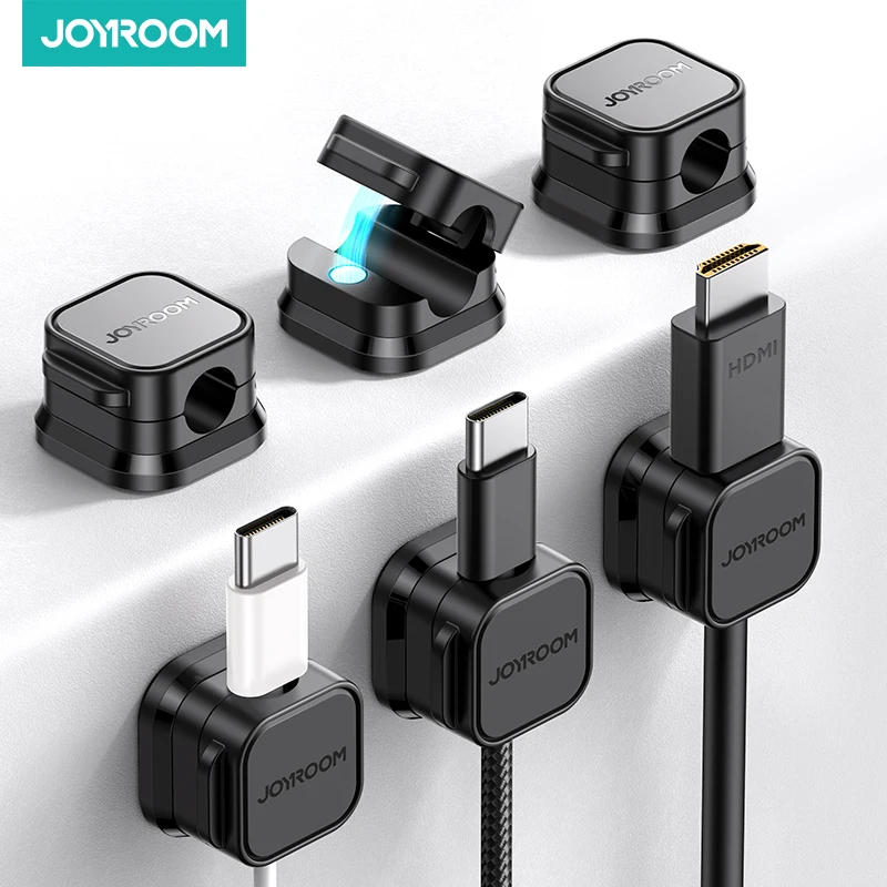 Joyroom Magnetic Cable Organizer Desktop Cable Clips Wires Holders USB Cord Organizer Management Home Wire Cable Organizer