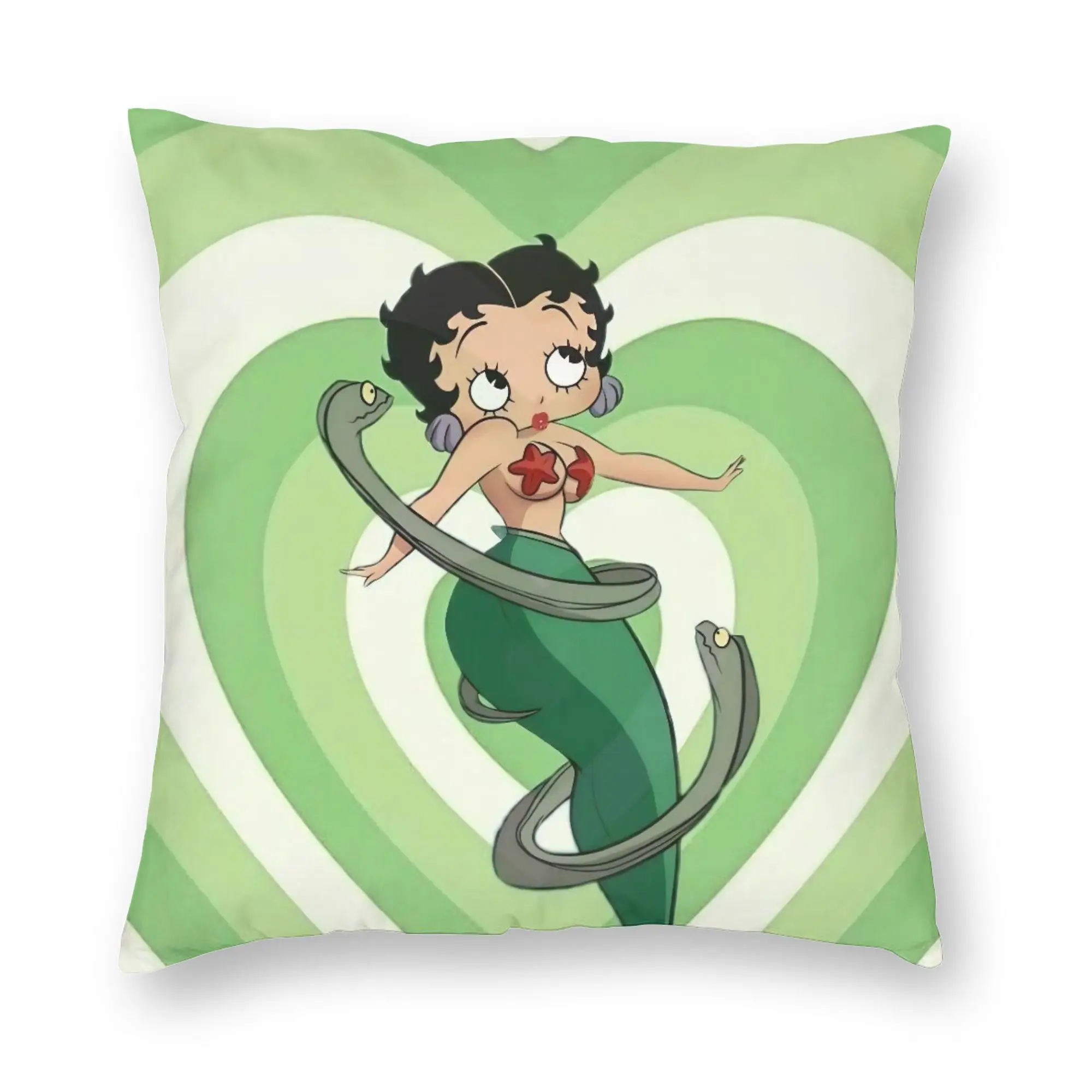 Anime B-Betty BoopS Pillowcase Soft Polyester Cushion Cover Decorations  Throw Pillow Case Cover Home Zipper 45X45cm