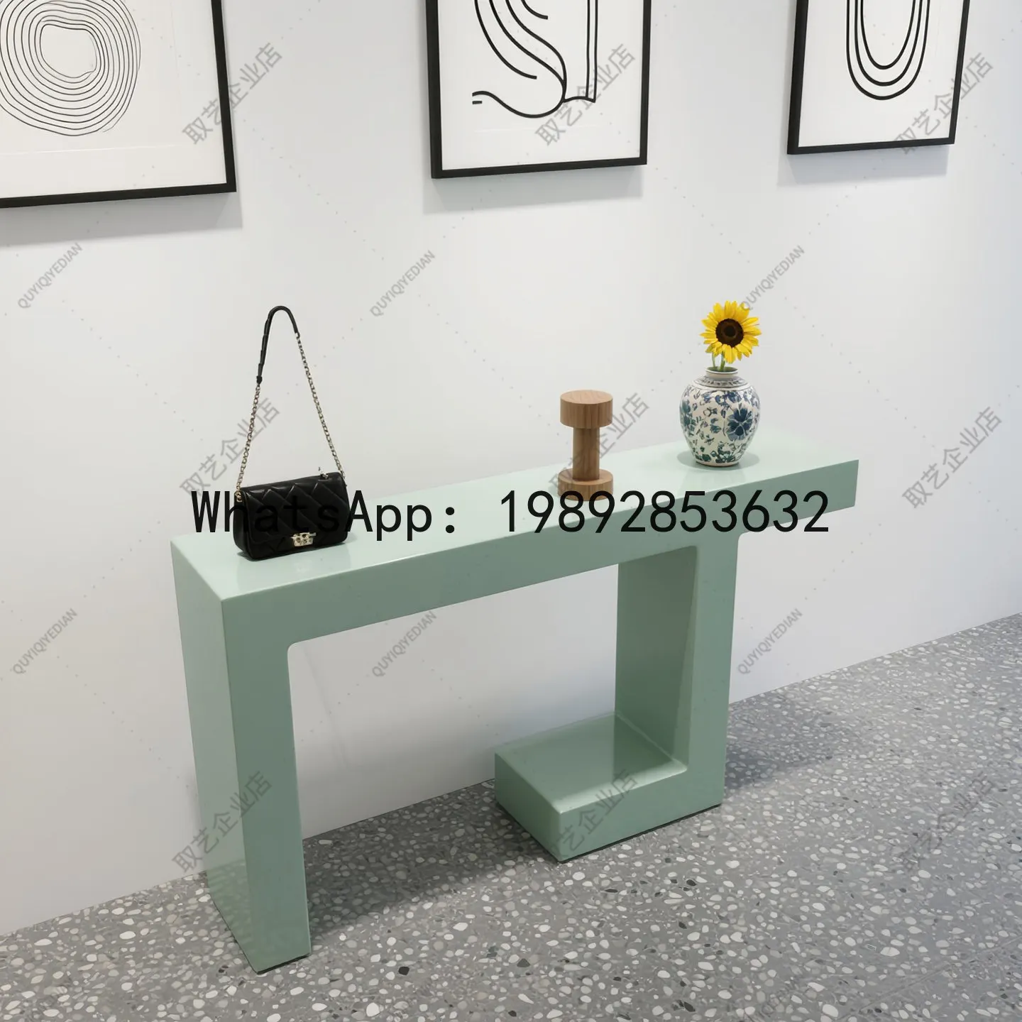 Wooden Painted Display Cabinet Flowing Water Table Clothing Store Shoe Bag Store Exhibition Table