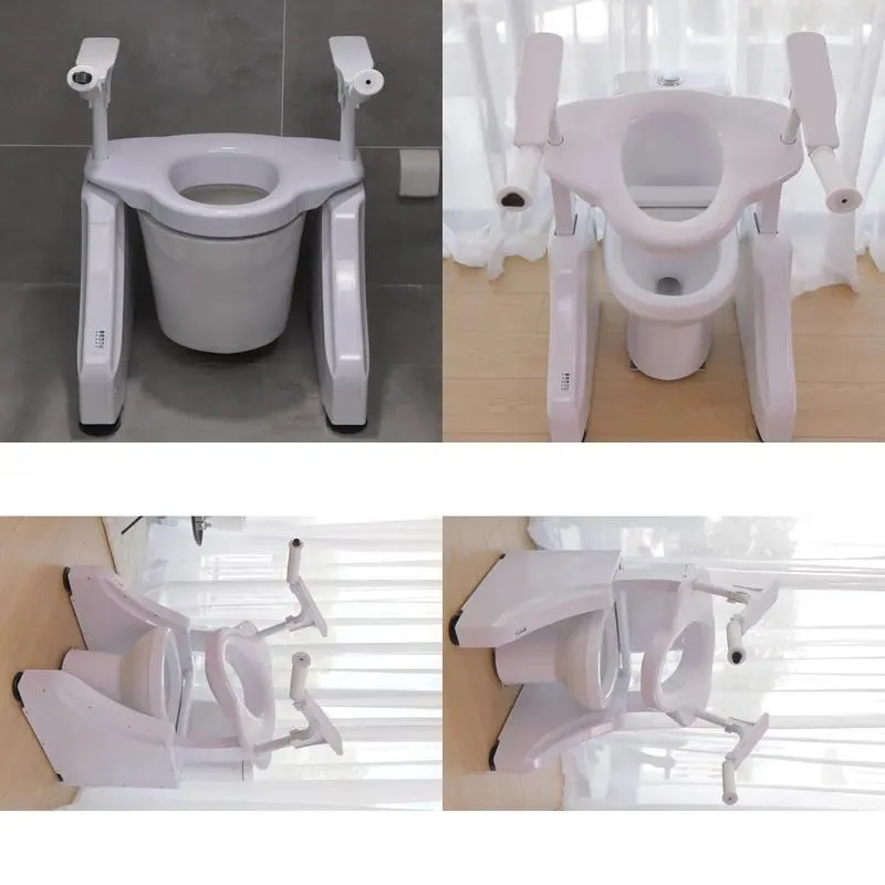 Luxury One-Click Toilet Lift Chair with Wireless Remote Control Bathroom Safety Equipment