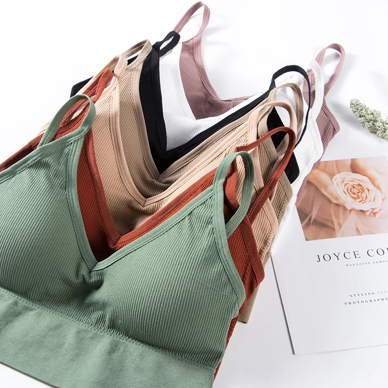 En forme de U dos nu débardeur femmes sangle intime soutien-gorge Camis sans couture brassière femmes sans fil Bralette Sexy Camis soutiens-gorge sous-vêtements