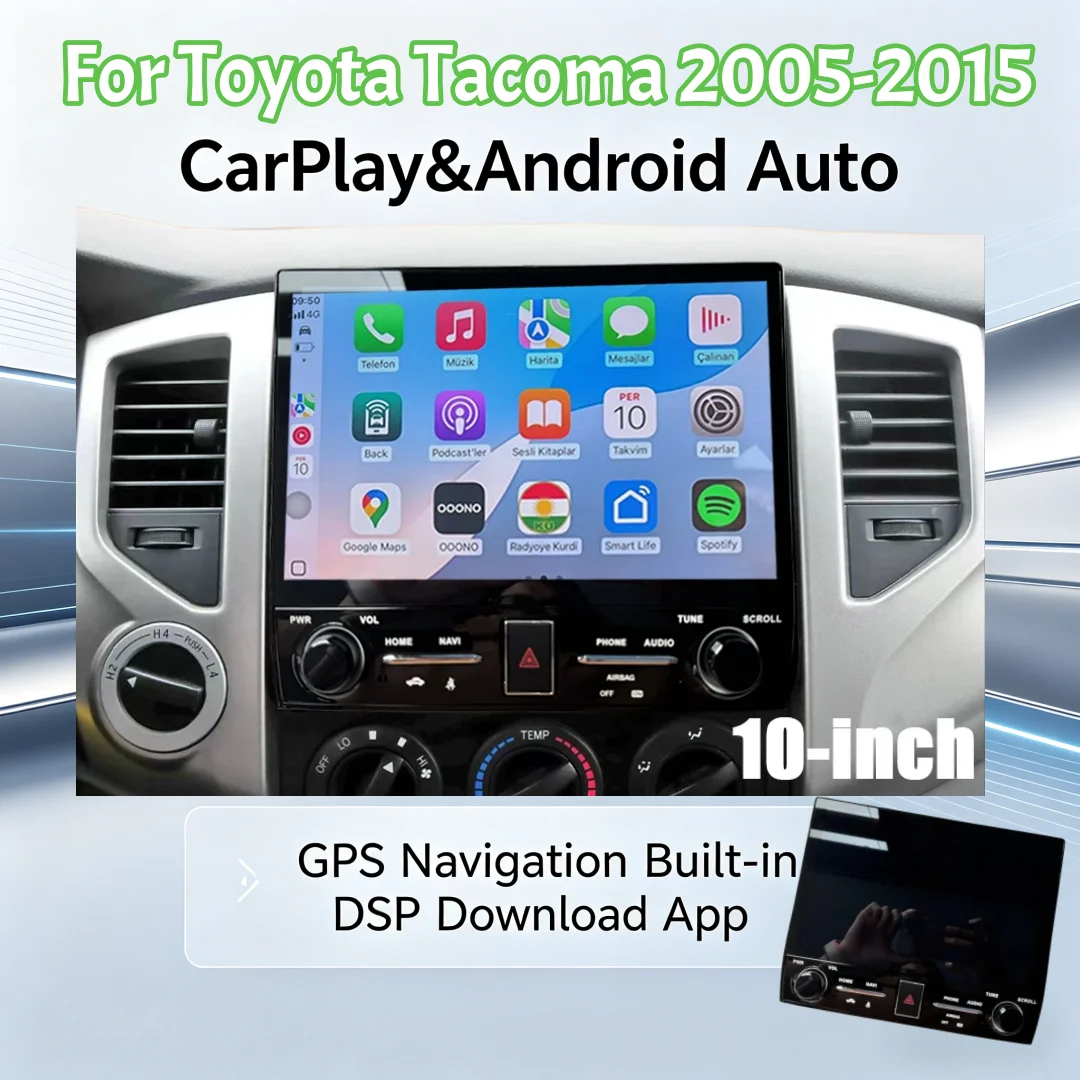 

10inch Screen Android Multimedia Player For Toyota Tacoma 2005-2015 Car Radio Wireless Carplay Navigation GPS Stereo Head Unit