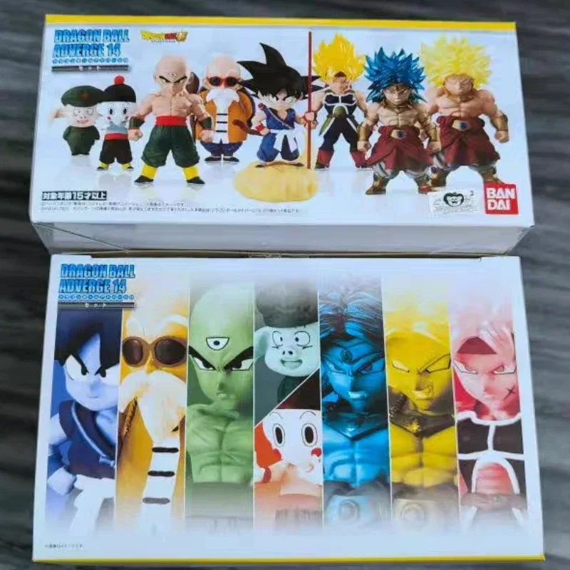 Bandai genuíno dragon ball anúncio 14 brinquedo de doces son goku mestre roshi Tien shinhan chiaotzu uron broli modelo de ação brinquedos