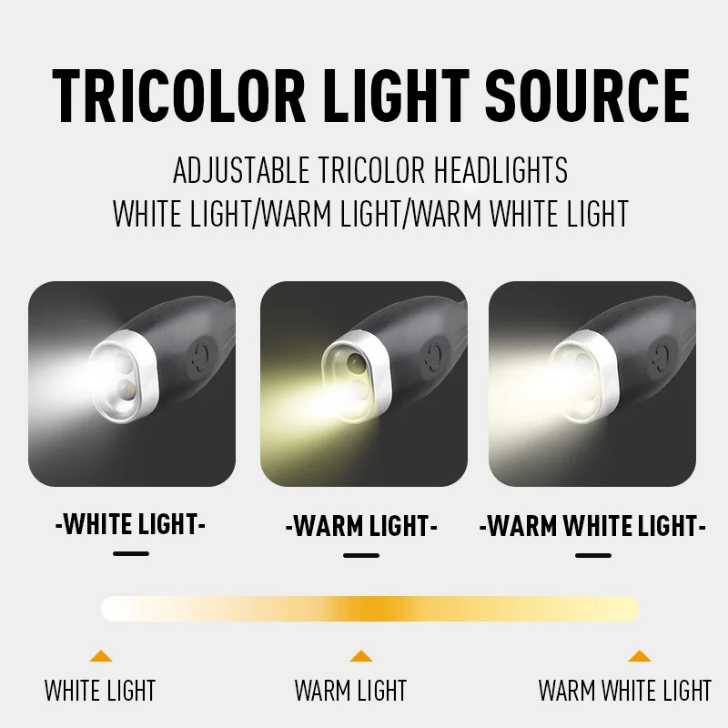 E2 led leitura pescoço lâmpada de carregamento usb estudo interior livro luz lanterna noite correndo caminhada tricô acampamento luz portátil