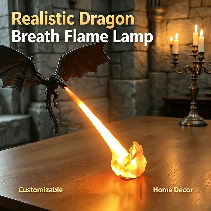 Custom Dragon Breath Lamp Viral Flying Dragon Night Light High Brightness Model Lamp Desktop Ornament 2026