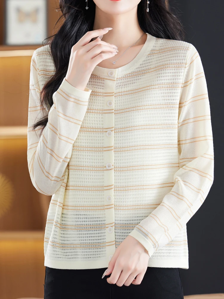 

Cardigan Sweater Women Spring Autumn Women Clothing Long Sleeve Sweater Single-breasted Knitwear Cardigans