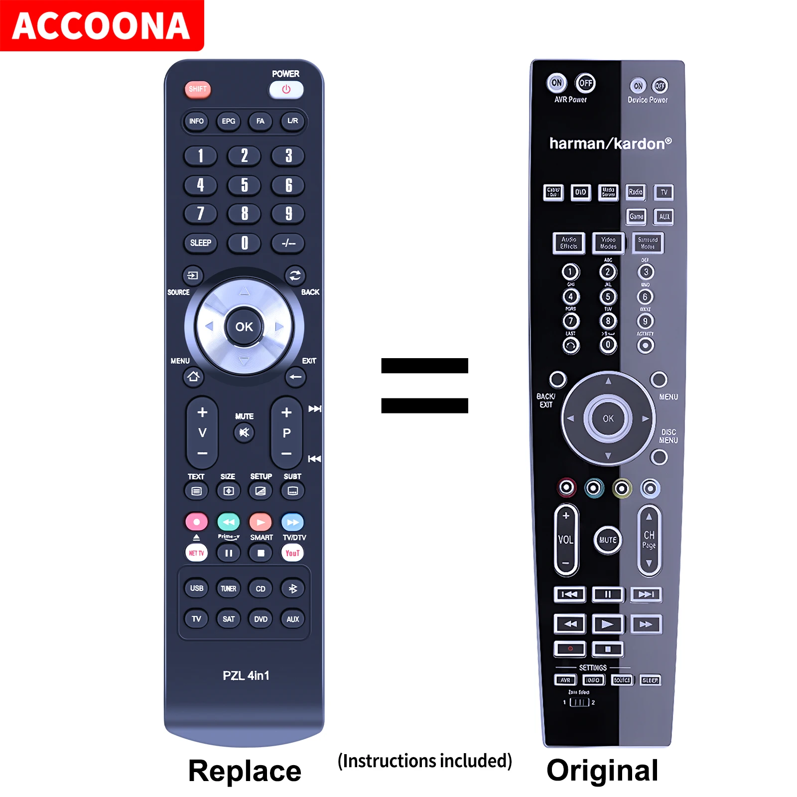 Remote control for Harman Kardon AVR255 AVR260 Avr 255 260