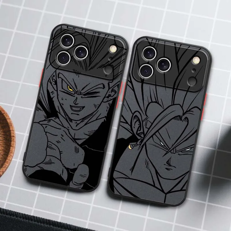 

Dragon Ball Popular Cool Line For Apple iPhone 17 Air 16 15 14 13 12 11 XS X Pro Max Plus Frosted Translucent Phone Case