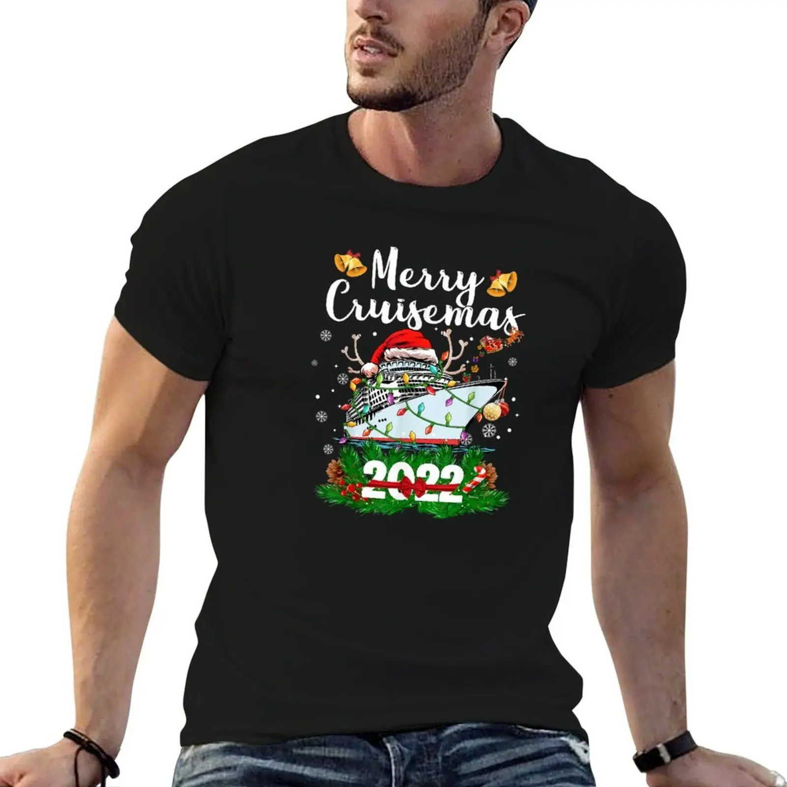 Merry Cruisemas Family Cruise Christmas 2022 Funny T-Shirt man t shirts for men t shirt man luxury T-Shirt