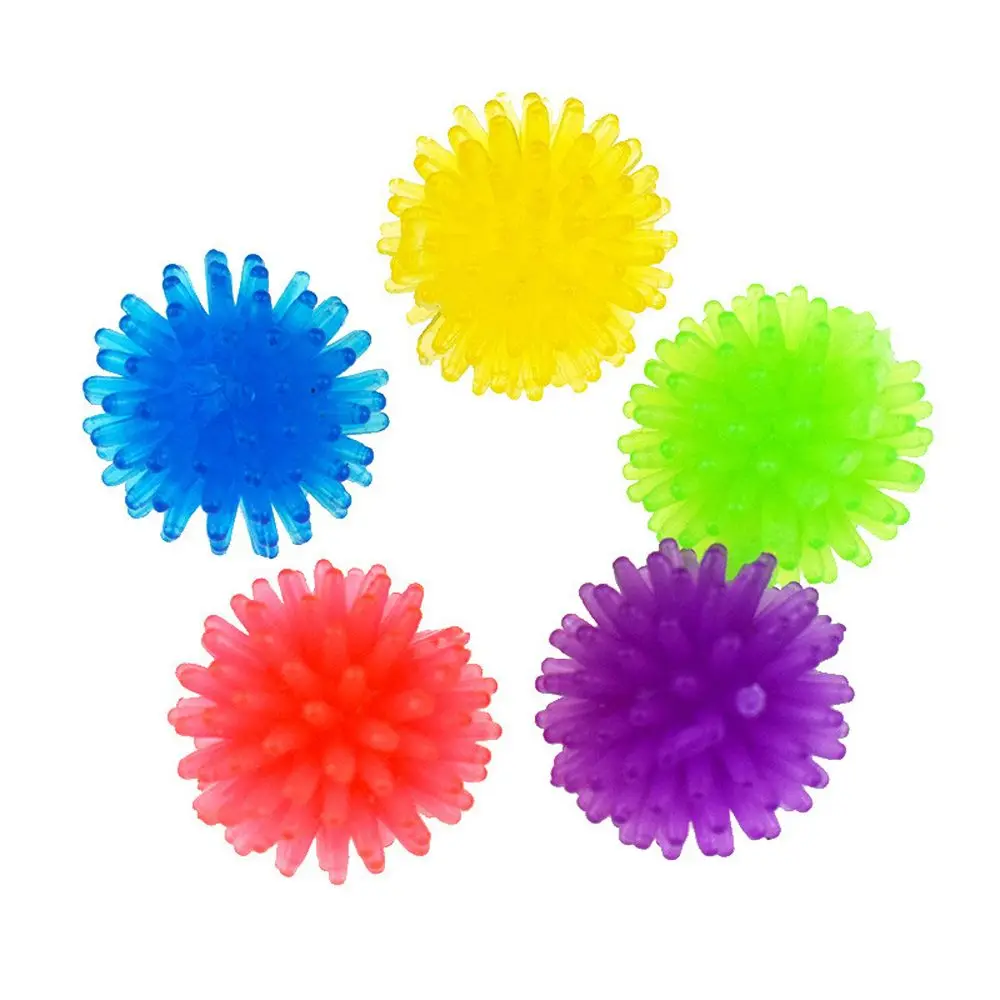 Funny Toys Soft Spiky Cat Chew Toy Squeezes Ball Fidget Toy TPR Ball Arbutus Ball Thorn Ball Pet Cat Toys Stretch Plush Ball