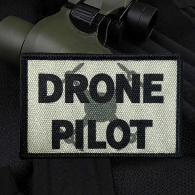 

Drone Pilot Printing Patch Tactical Hook and Loop Morale Badge Military Backpack Decorative Sticker Armband Patches for Clothing