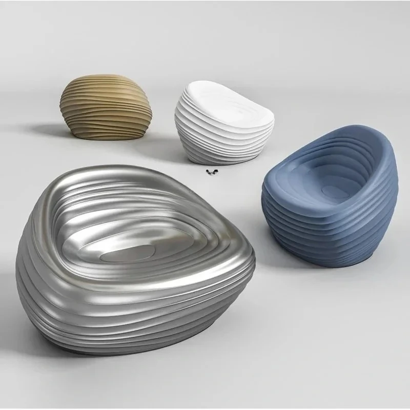 

Outdoor Fiberglass Lounge Chair Thread Wing Chair Art Personality Villa Balcony High-End Reception Negotiation