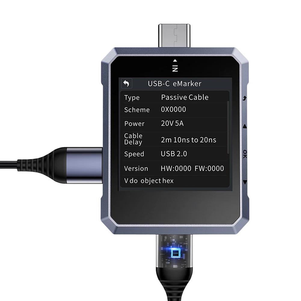 USB C Power Bank Tester FNB-C2 240W Input Output Monitoring for Smartphones Chargers and USB Flash Drives Performance Test