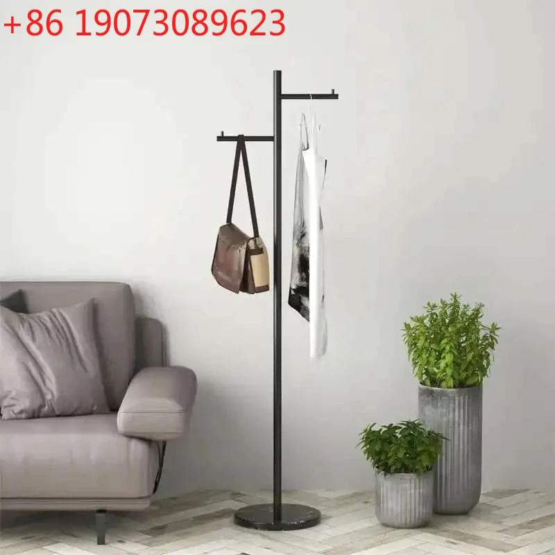 

Nordic Wrought Iron Floor Coat Rack Household Simple Clothes Hanger
