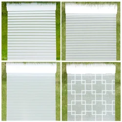 2/3/5 Meter Frosted Self Adhesive Window Film Privacy Glass Stickers White Stripe Blinds Bedroom Living Room