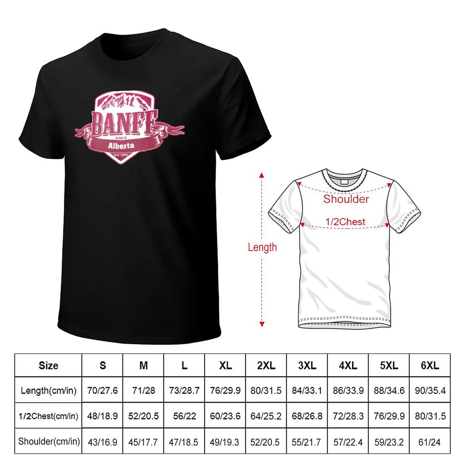 Banff Alberta Ski Resort T-Shirt Durable Work Wear T-Shirt