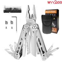 Pocket Multitool Pliers,Professional Multitool with Safety Lock,Stainless Steel Essential Survival Pocket Knife for Camping