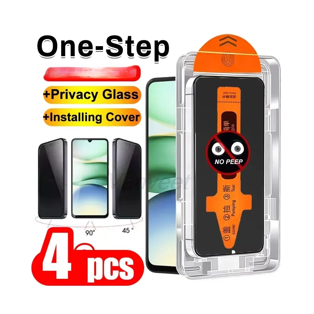 

1-4PCS Anti-Spy Dust Free Screen Protector For iPhone 17 Pro Max 17 16 13 15 15 Pro 14 12 7 8 6 X XR Air Privcay Tempered Glass