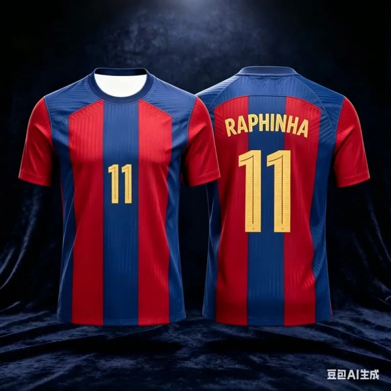 Barca Rot-Blau Gestreiftes Pedri Nr.8 Fußballtrikot für Herren, Damen und Kinder, Atmungsaktives Fan-T-Shirt, Fußball-Souvenir, Spieloutfit – Detail 6