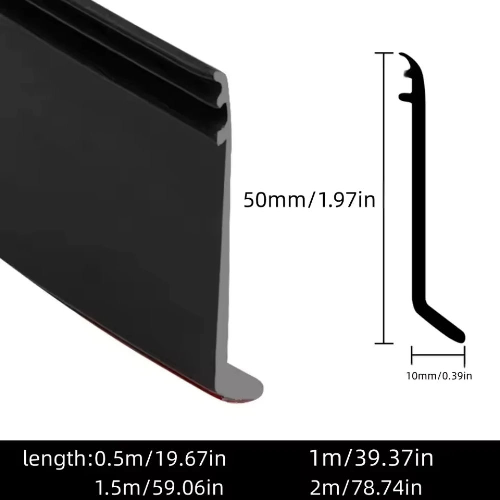 1pc 50mm Window Blocking Bar Resistant Strip Rainproof Panel Rainproof Preventing Rain Backflow Window Strip Mud Blocking Board
