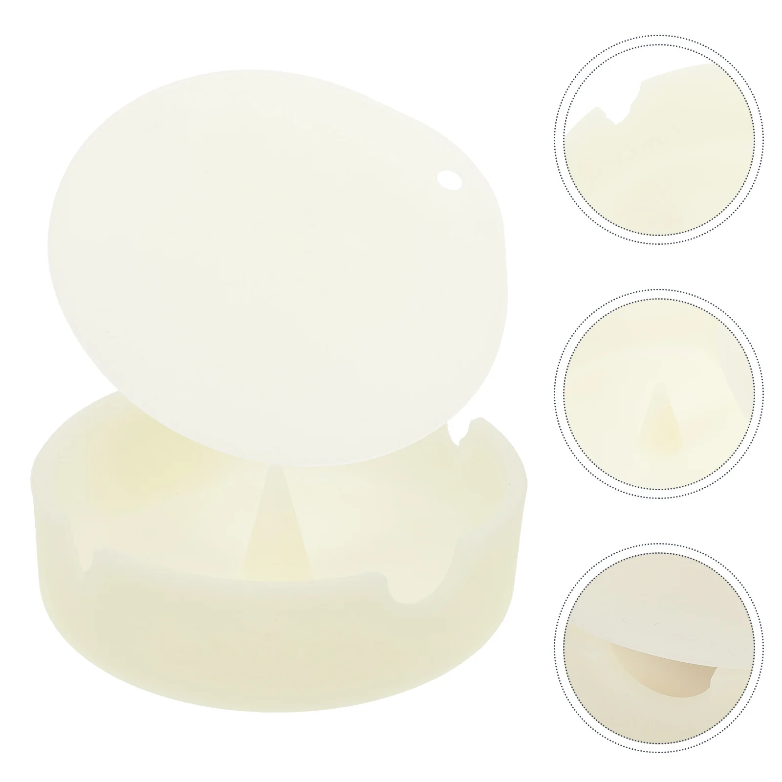 

Glow In The Dark Silicone Ashtray With Lid Round Shatter-Proof Heat Resistant Desktop Home Living Room Table Ashtray