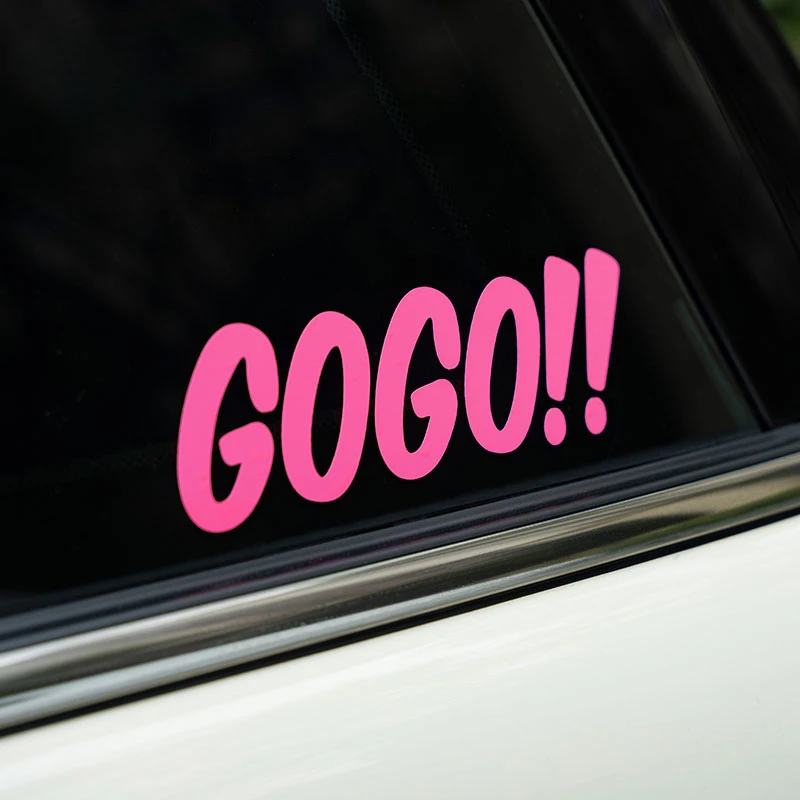 GOGO Car Stickers Letter Sticker Cute Auto Window Vinyl Decals Motorcycle Racing Helmet Funny Decoration Accesorio Para Autos