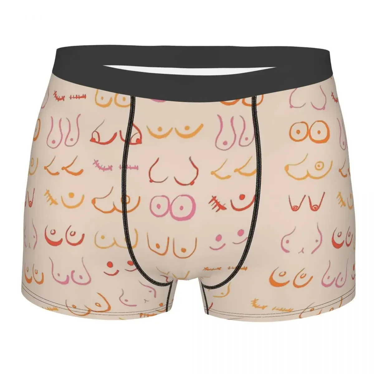 Cute BOOBS Underpants Homme Panties Male Underwear Comfortable Shorts Boxer Briefs