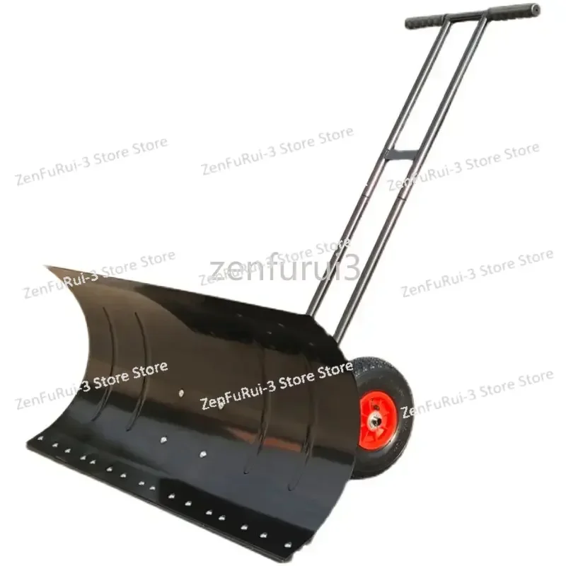 Wheeled Hand Push Winter Snow Shovel Large Snow Shovel Tool Snowplough Plow Artifact Snowplow Machine