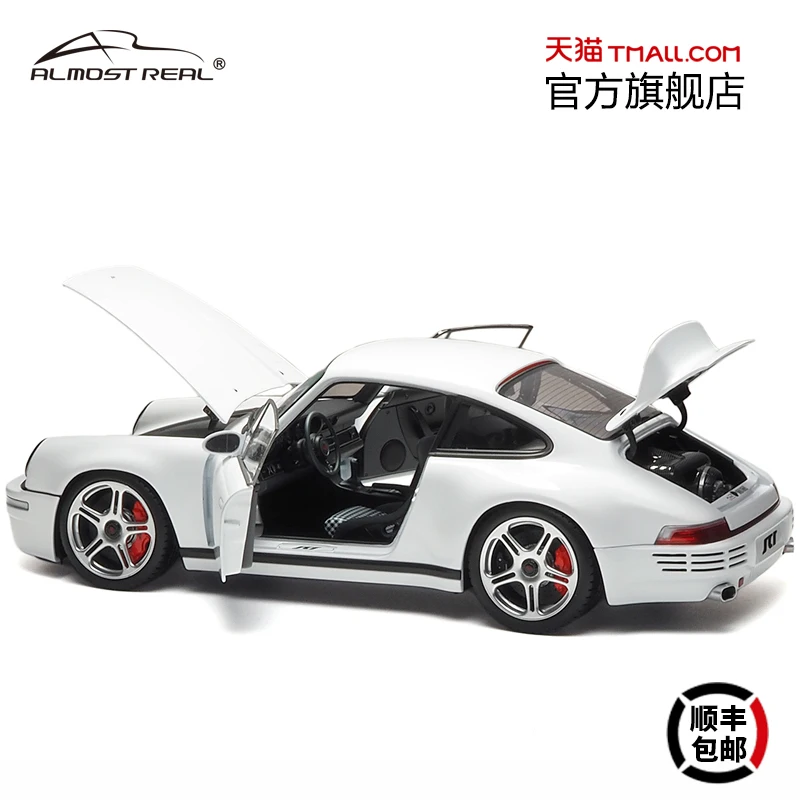 1:18 RUF SCR Full เปิดรุ่น 2018 สีขาว,โลหะผสม Die-Cast STATIC รถขนาดเล็กแฟชั่น Play รุ่นผู้ใหญ่คอลเลกชันจอแสดงผลของขวัญ