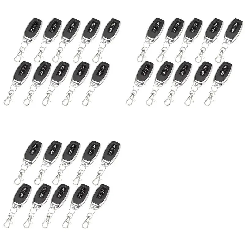 

【RECOMENDAR】30X 433 Mhz RF Remote Control, Learning Code EV1527 For Gate Garage Door Opener