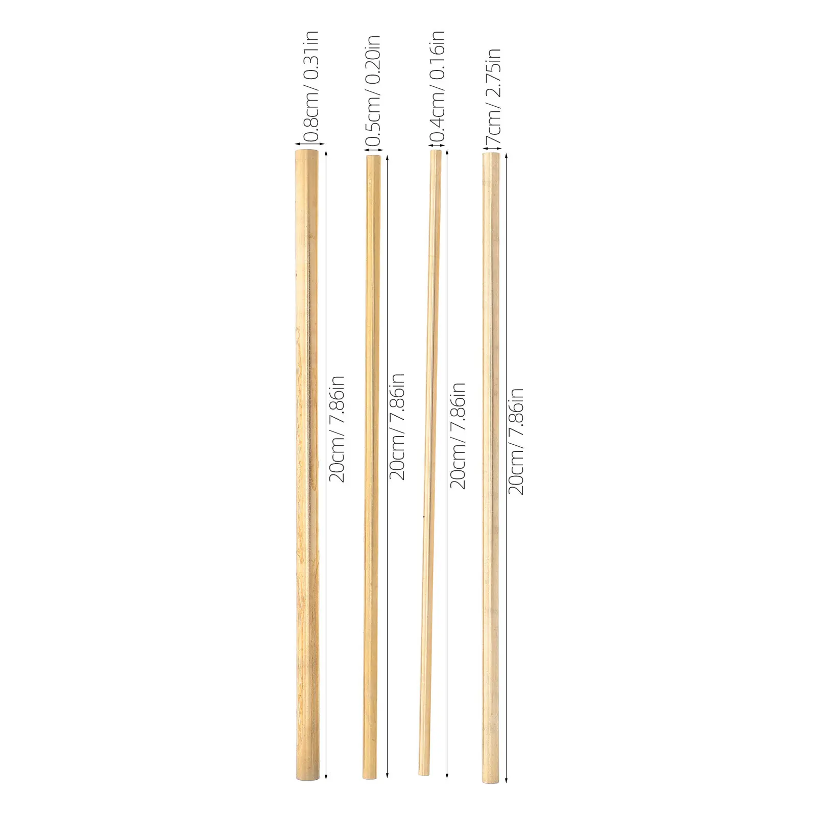 4Pcs Brass Rod Set 7.8 Inch Solid Round Polished Brass Bars for Lathe Handle Repair DIY Craft Making Lathe Material view 2