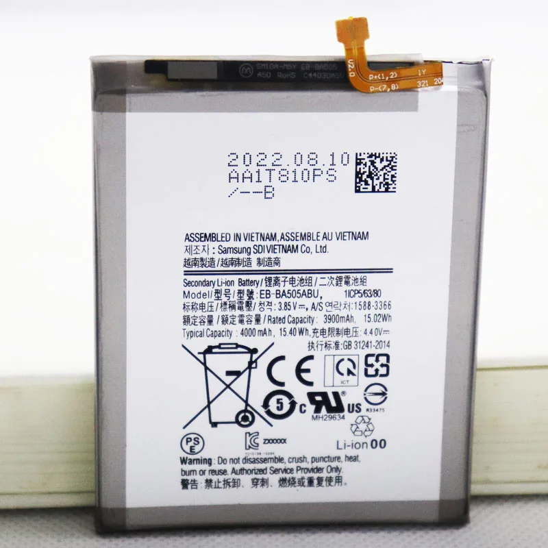 EB-BA505ABN EB-BA505ABU 4000mAh battery For Galaxy A50 A505F SM-A505F A505FN/DS A505GN/DS A505W A30s A30 SM-A507FN A50S