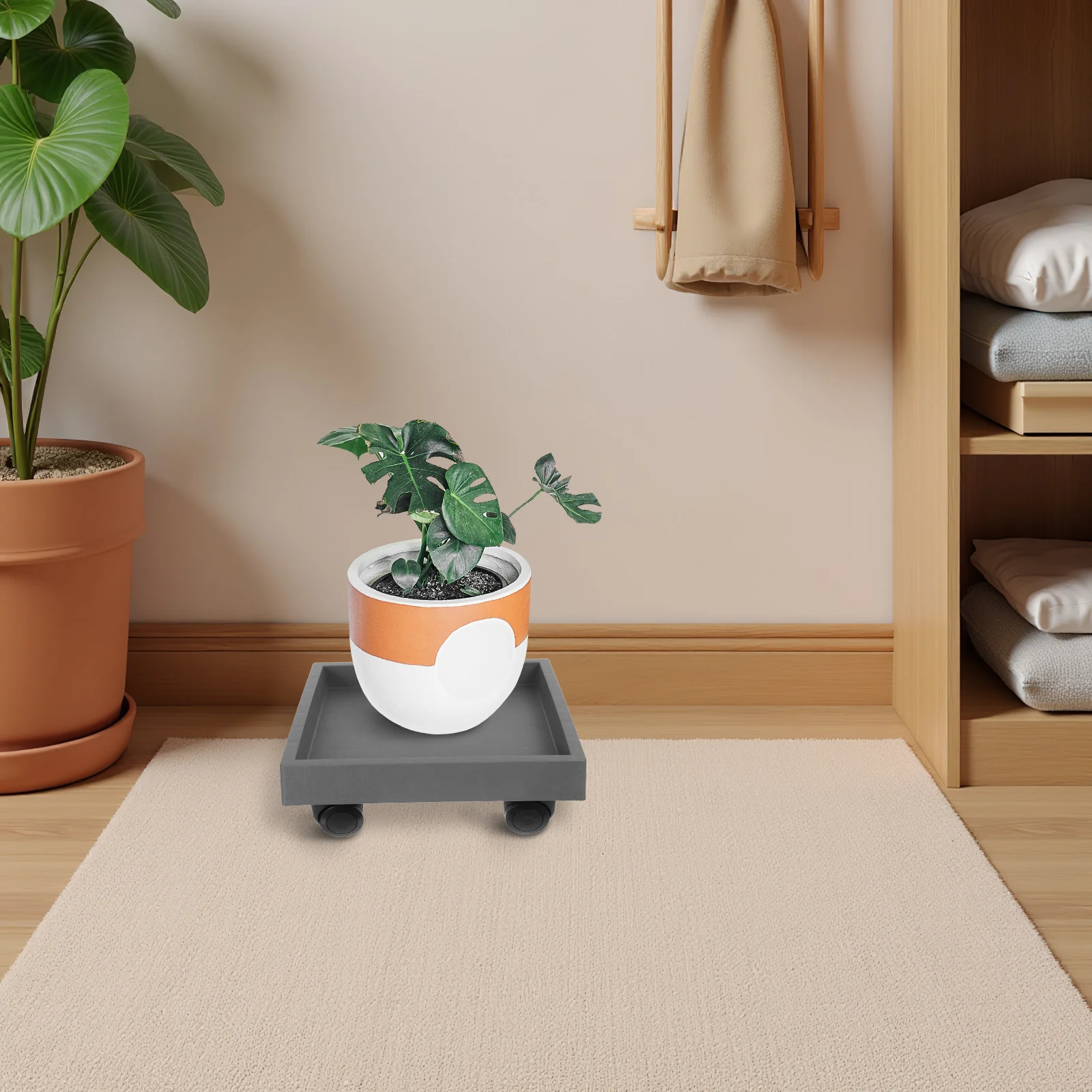 

Heavy Duty Square Plant Stand With Swivel Casters Rolling For Indoor Outdoor Use Planter Dolly Holder