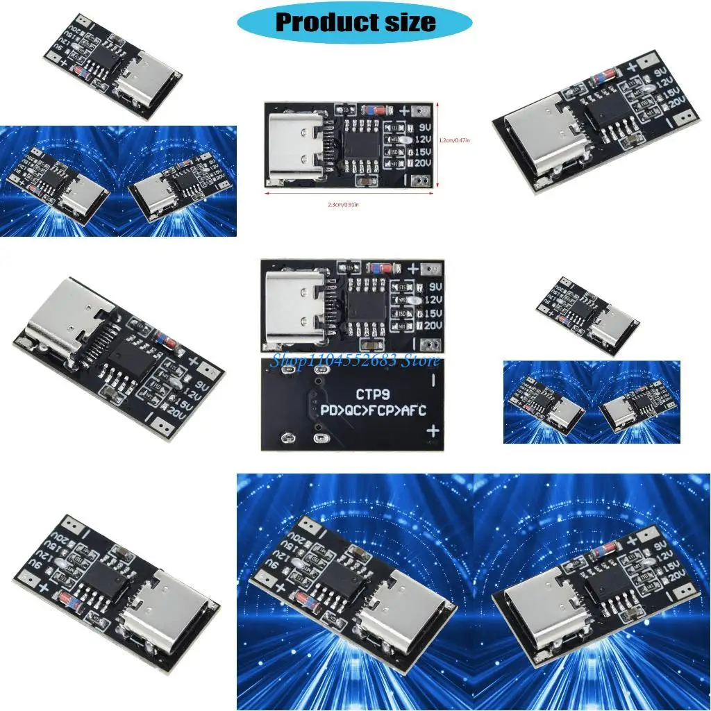 

Y6GD Universal USB C Triggering Board 4 Adjustable Voltages For Fast Device Charging