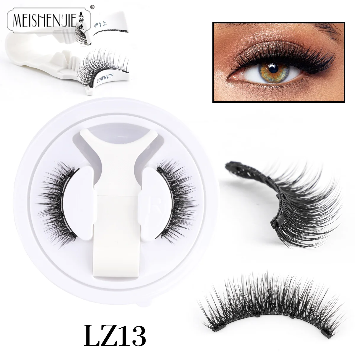 Magnetic Eyelashes Set, Natural Mink Lashes