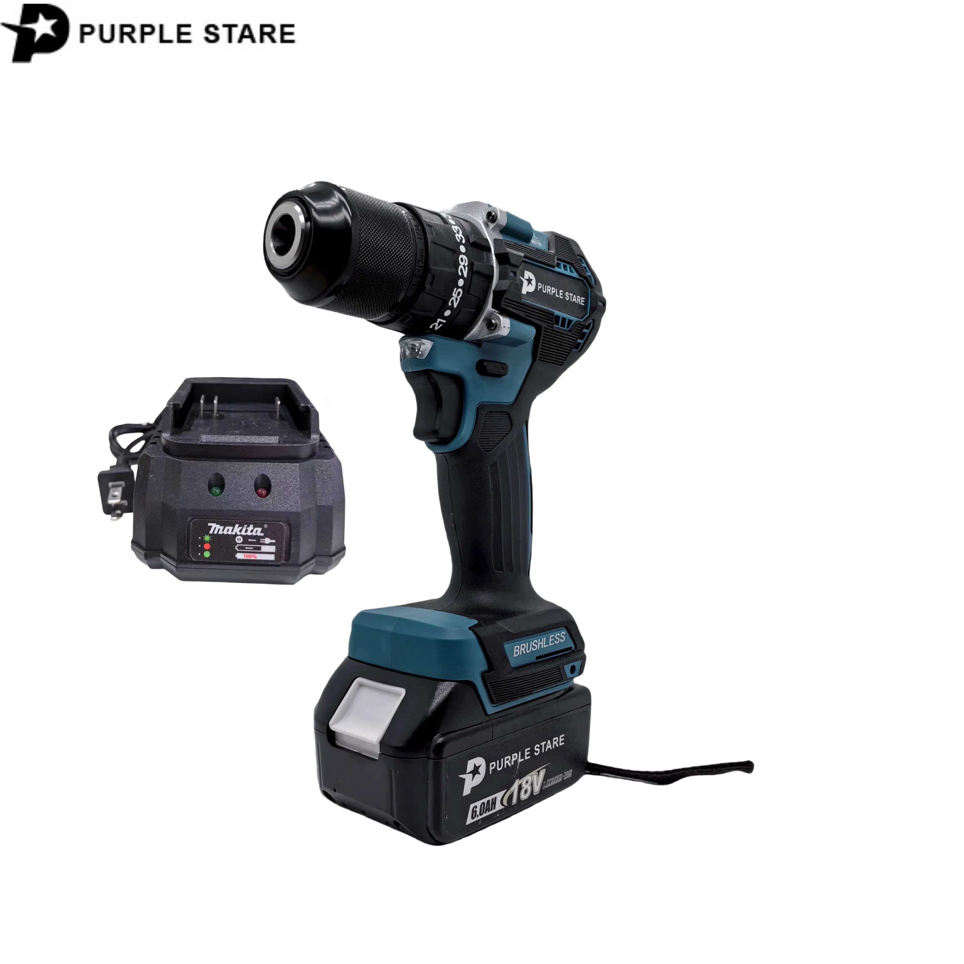 

DHP487 13MM cordless TOOL Brushless Driver brushless screwdriver impact electric power drill Compatible with 18V Makita Battery