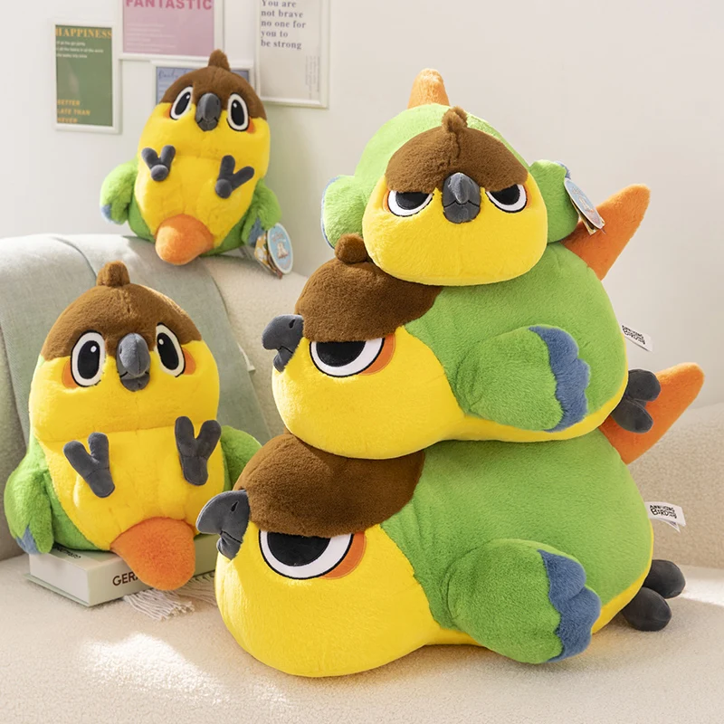 25-55cm Parrot Plush Toys Cartoon Animal Soft Stuffed Appease Doll Sleep Pillow Cushion for Kids Girlfriend Birthday Gifts