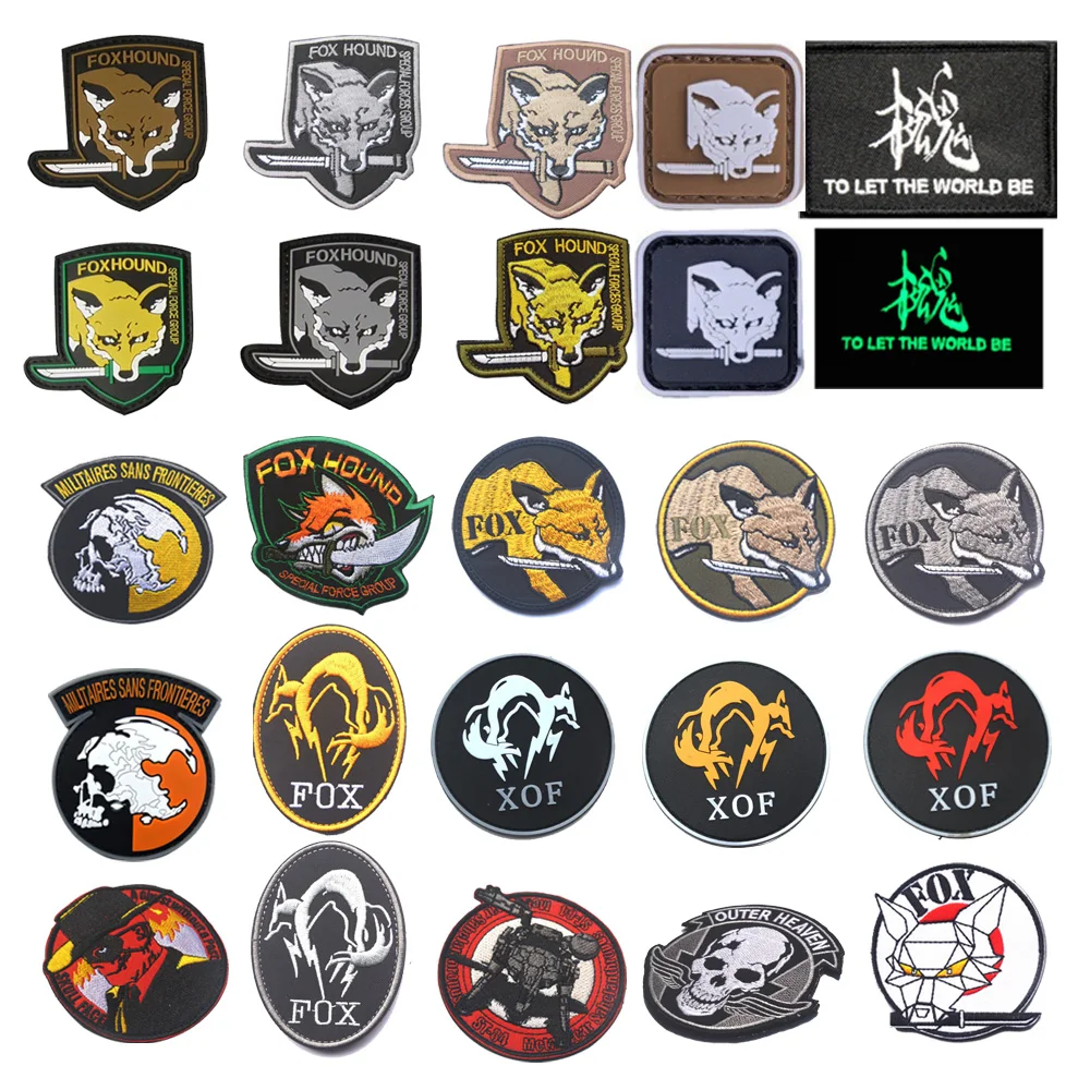 Outdoor Tactical Metal Gear Morale Pack Accessorize FOX Stealth Badge Embroidered MILITAIRES Army Without Borders Backpack Patch