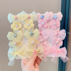 10PCS New Girls Sets Flower Bow Cute Hair Clips Hair Bands Hair Accessories Headwear Hairpins Headdress Barrettes