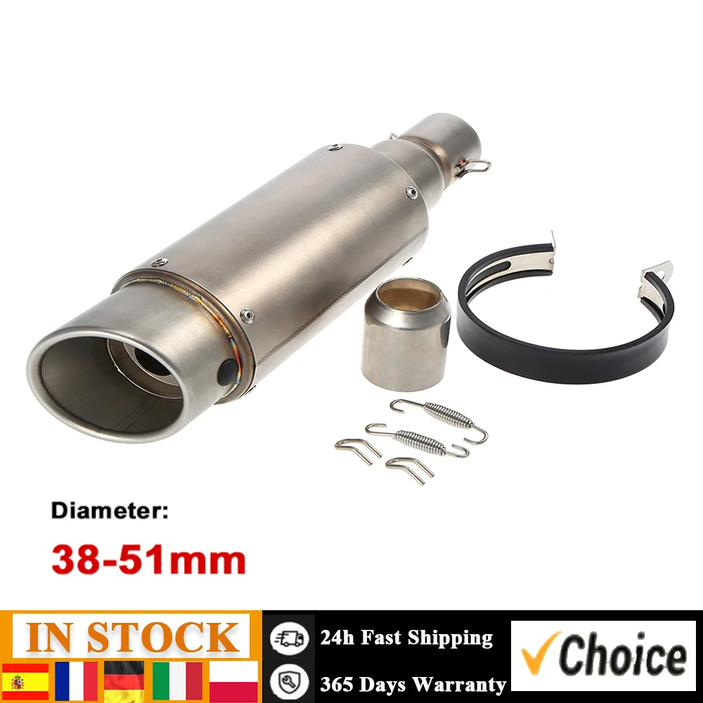 38-51mm Frosting  Colour Oblique Tail Refit Exhaust Muffler With Fit For Motorcycles ATV Universal Motorcycle Accessories