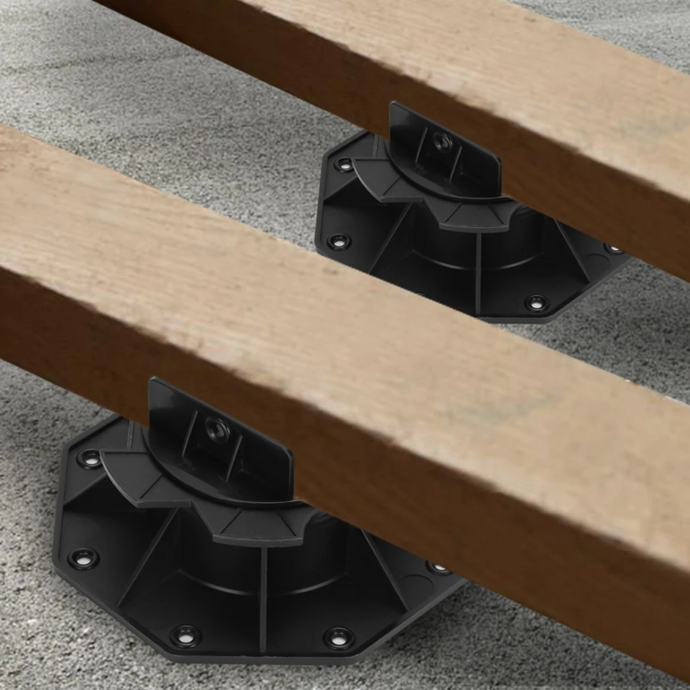 

Black Bearing Decking Board Height Adjustable Building Material Booster Stable Strong for WPC Wood Home Decoration