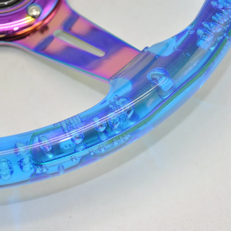 Fashion Steering wheel 14inch 350mm Transparent racing Steering wheel acrylic ordinary racing steering wheel