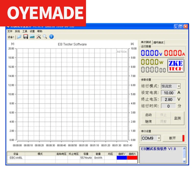 Imagem -04 - Lithium Power Battery Capacidade Tester Alta Corrente Li-fepo4 Carga e Descarga 40alithium Battery Test Ebc-a40l 0v5v