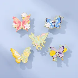 Insect Brooch All-match Floral Colorful Moth Metal Badge Small Accessories Wholesale Lapel Pins for Clothes Decorative Brooches