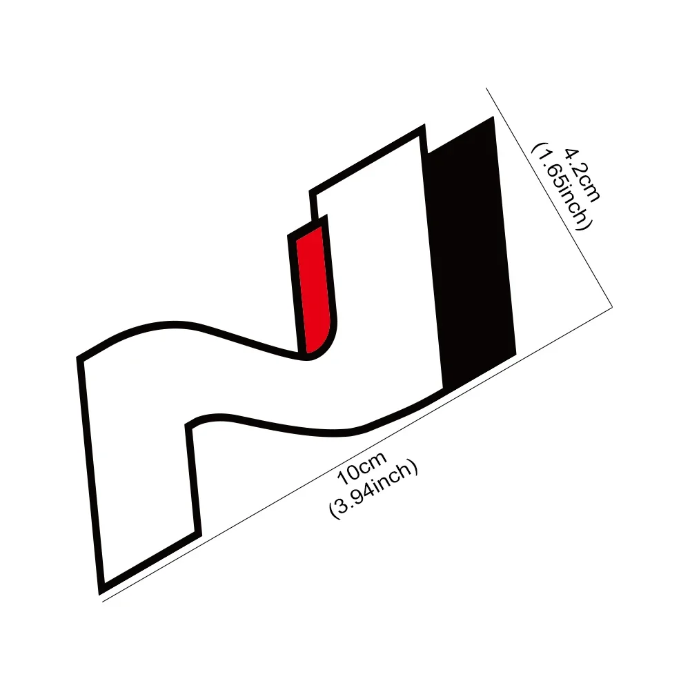 10x4.2 سنتيمتر N الأداء شعار سيارة ملصق لشركة هيونداي i30N i20 N إلنترا أيونيك 5 N سباق الفينيل ديكور ملصق مائي ضبط السيارات اكسسوارات