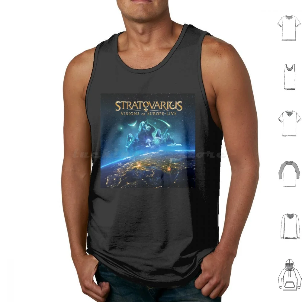 Stratovarius-Live! Visions Of Europe Album 1998 Tank Tops Vest Sleeveless Stratovarius Finnish Power Metal Band Band