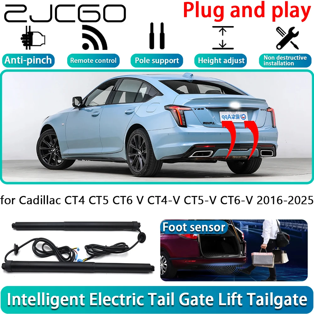 

ZJCGO for Cadillac CT4 CT5 CT6 V CT4-V CT5-V CT6-V 2016-2025 Electric Powered Tailgate Power Liftgate Automatic Tailgate System