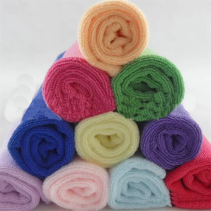 10pcs/lot Solid Color Square Soft Microfiber Towel Car Cleaning Wash Clean Cloth Microfiber Care Hand Towels