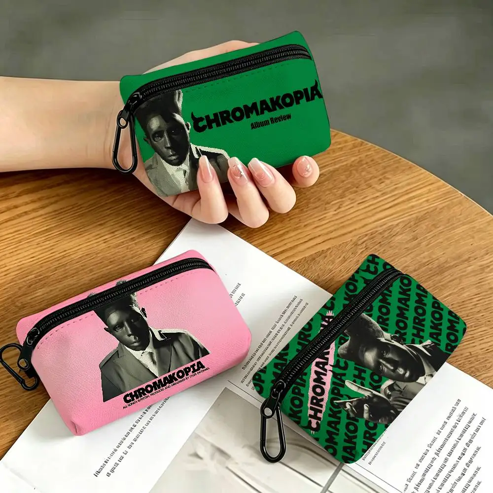 C-CHROMAKOPIA Anti-fade Oxford Cloth Small Zipper Coin Bag Lightweight Hanging Wallet For Coins ID Cards